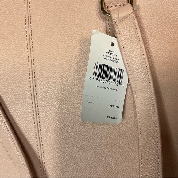 Kate Spade Blush Leather Tote penny parchment av3 #1227 - Picture 3 of 4